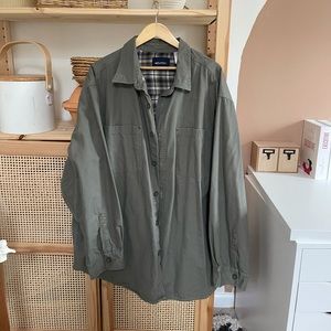 Thick button down with flannel inside